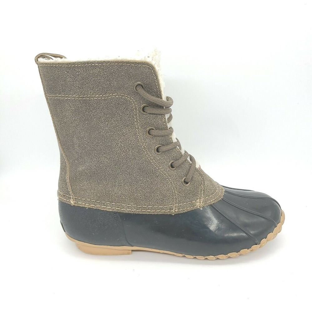 Sporto Dede Womens Boots Brown 7 M Duck Leather Faux Shearling Line